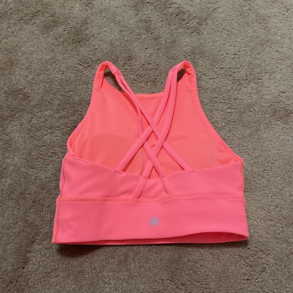 Lululemon Sunset Energy Sports Bra High Neck Long Line Rib - Picture 2 of 9